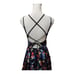 Morgan and Co Floral Printed Black Halter Dress with Lace-Up Back, Size 8