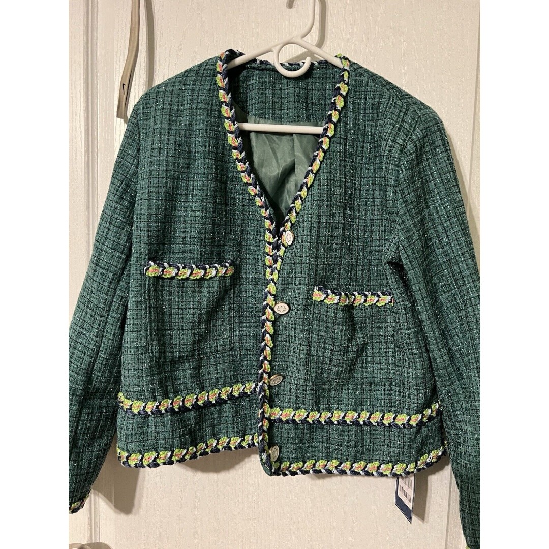 NWT J.Ing Green Tweed Jacket | L | Brand New