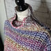Something Navy Rainbow Cropped Flare Sleeve Sweater Size XS