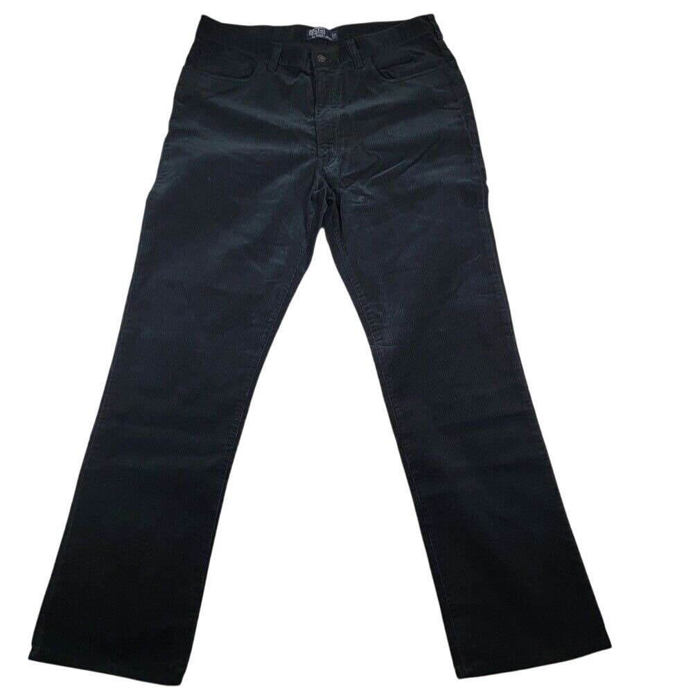 VTG Polo Ralph Lauren Men's Corduroy Pant Sz 36 Black Preppy