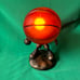 Basketball Accent Lamp Globe Head Light Metal Basketball Player / Base 9” Sports