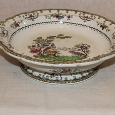 Vintage Copeland Chelsea Bird Pedestal Serving Bowl