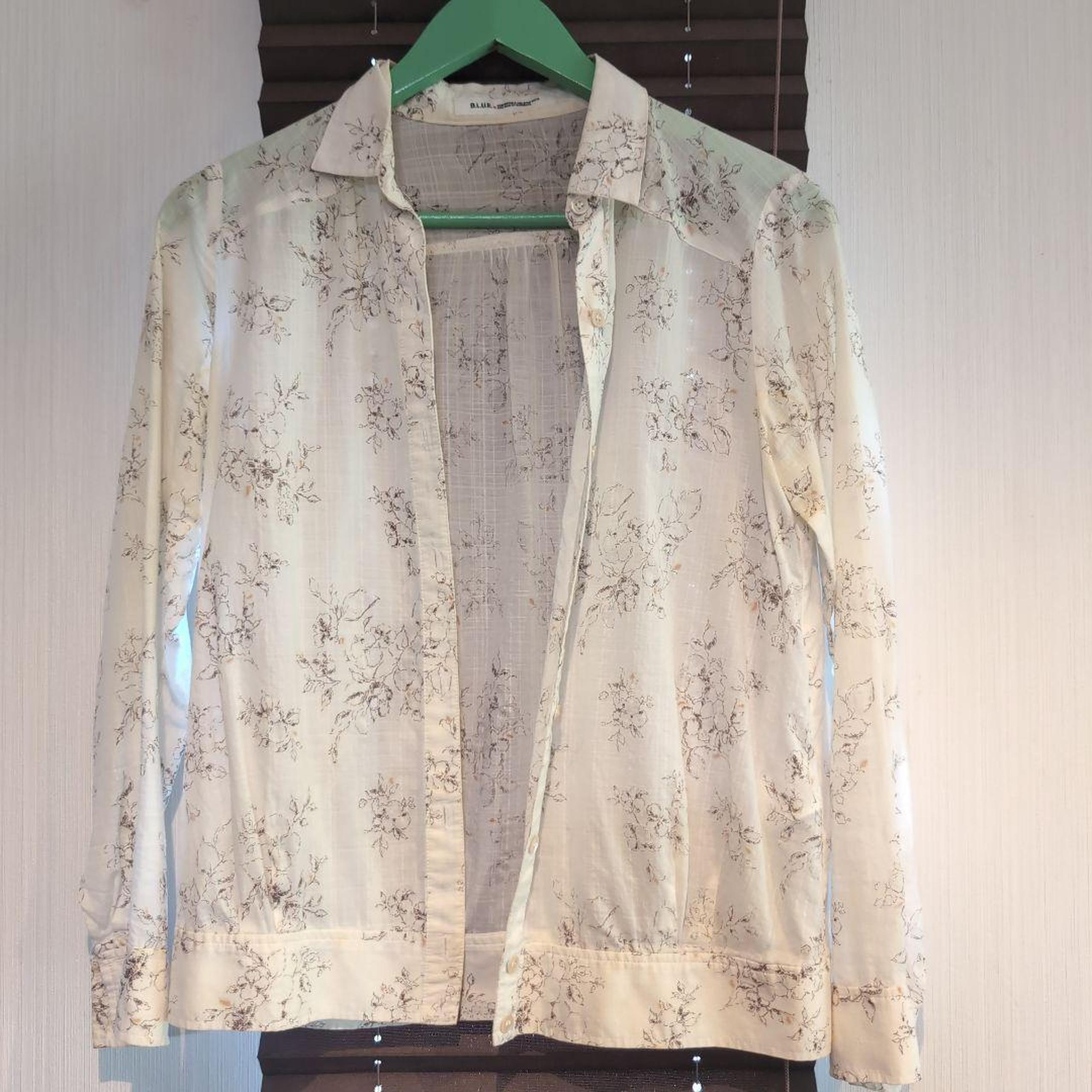 B.L.U.E. Ivory Floral Long-Sleeve Shirt