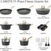 Nonstick Pots and Pans Set,Cookware Sets 19 Pcs Nonstick, Healthy Non Sti