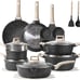 Nonstick Pots and Pans Set,Cookware Sets 19 Pcs Nonstick, Healthy Non Sti