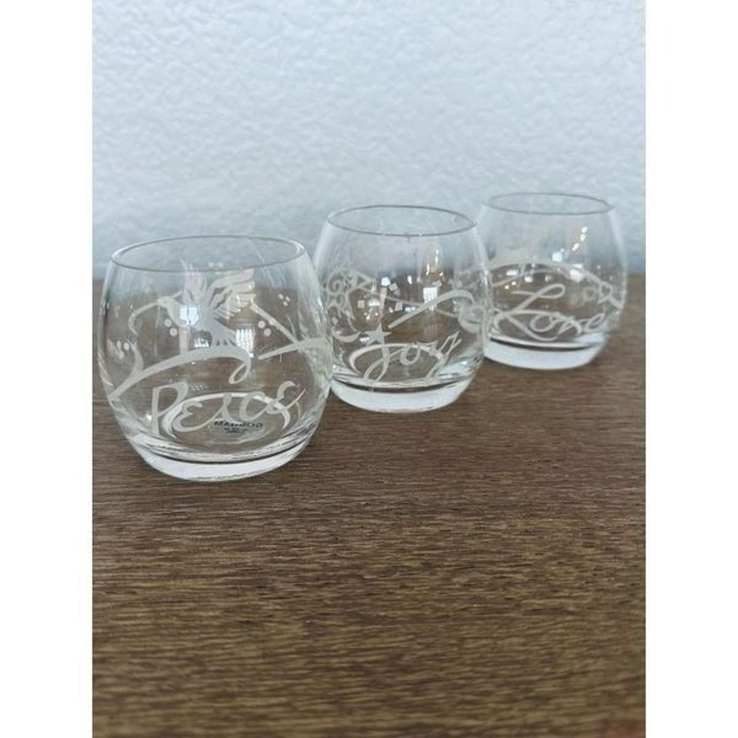 Gorham 3-pc Crystal Glass Christmas Tealight Candle Holders