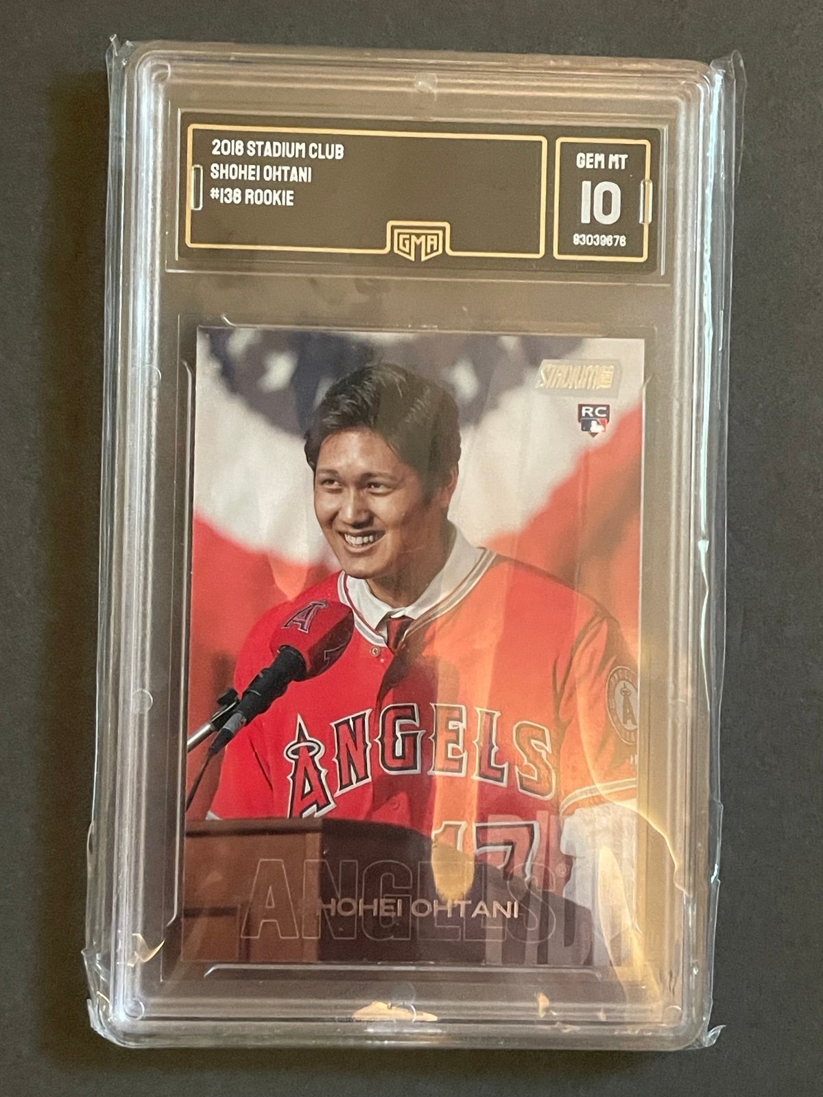 2018 shohei ohtani rookie card stadium club #136 gem mint 10 graded