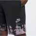 Nike Sportswear NSW French Terry Up Classic Shorts Black Ombre Acid Wash Large L