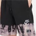 Nike Sportswear NSW French Terry Up Classic Shorts Black Ombre Acid Wash Large L