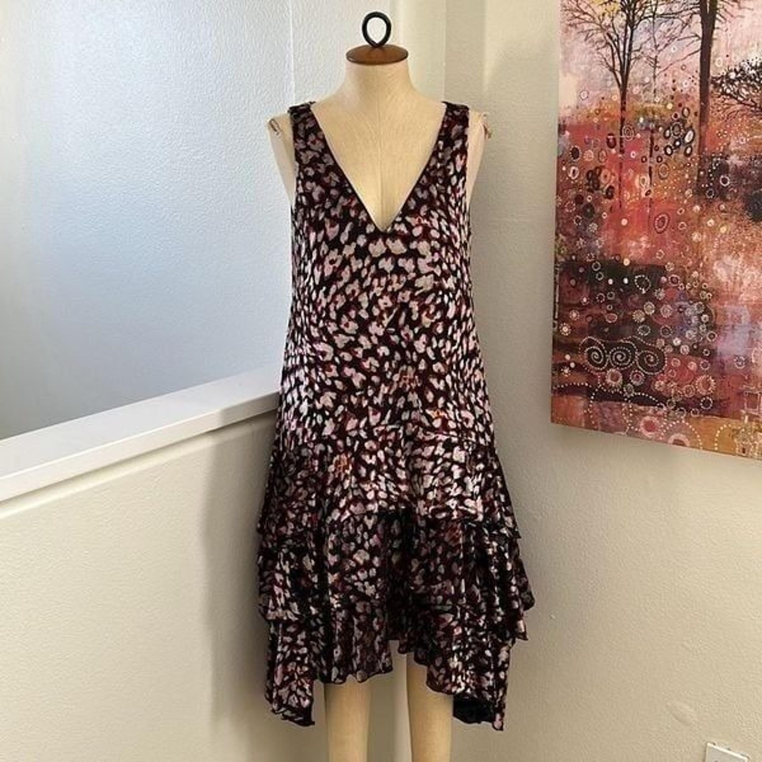Eva Franco Flora Dress Velveteen Tigress Anthropologie Size 10