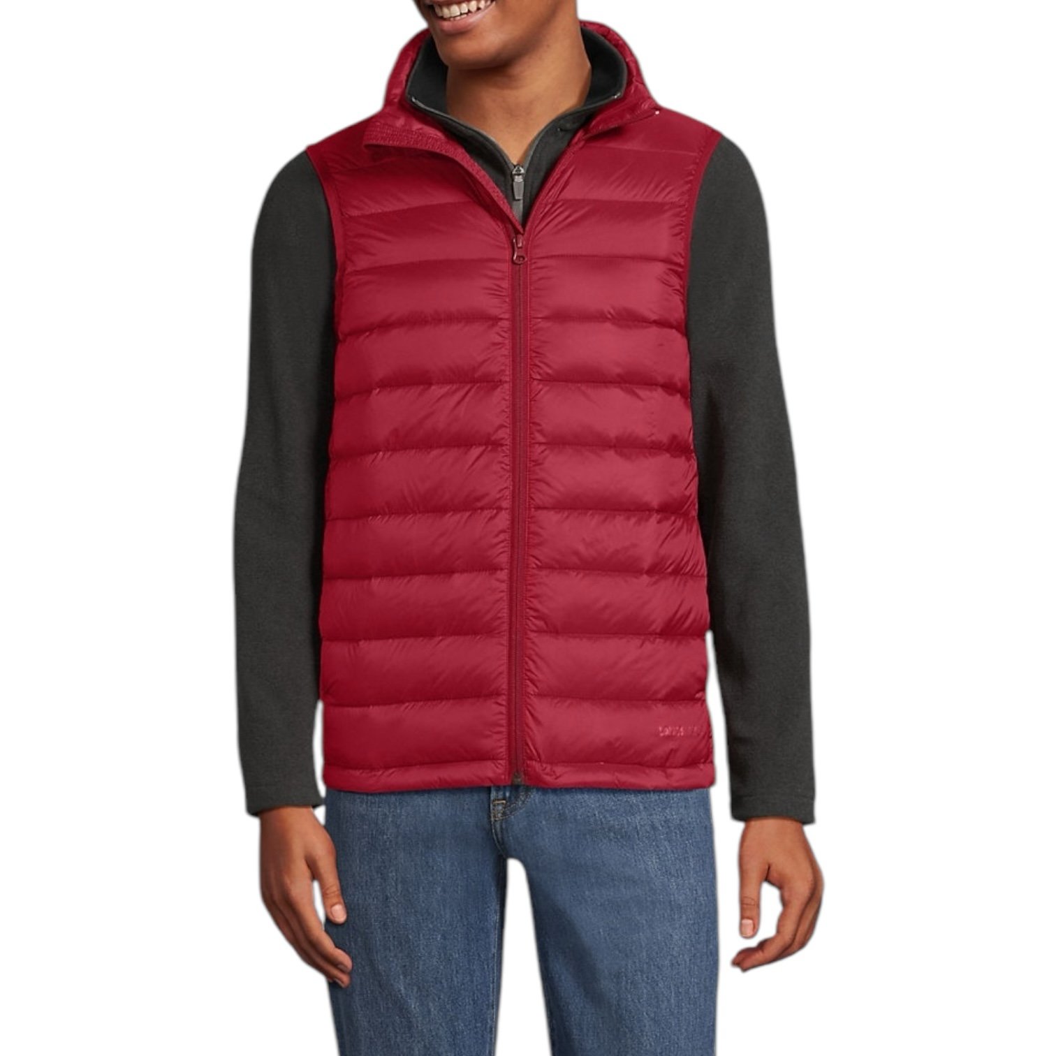 NEW With Tag Lands’ End Men’s Red Wanderweight 800 Fill Packable Down Vest