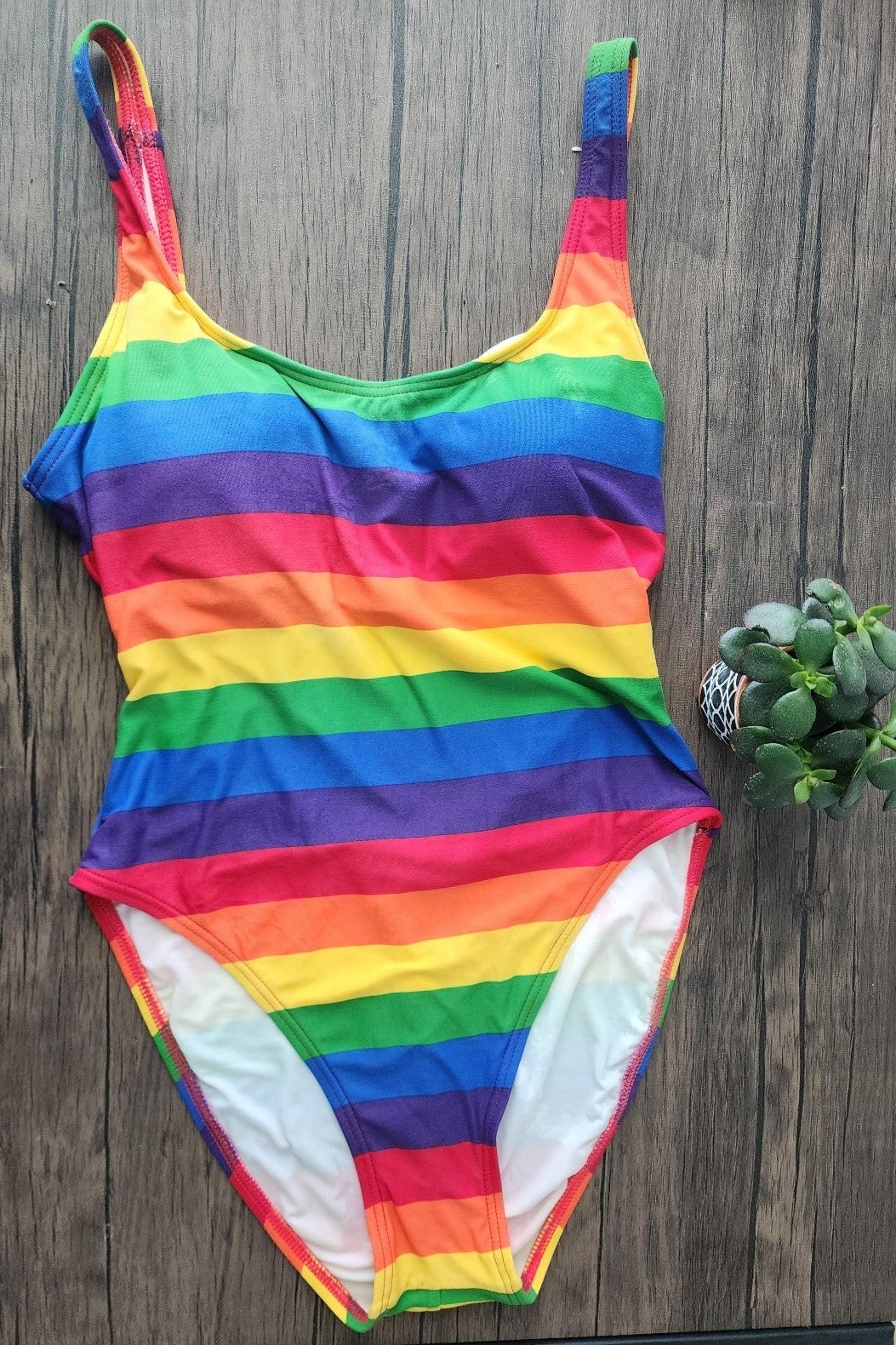 Michael Kors pride rainbow one piece swimsuit