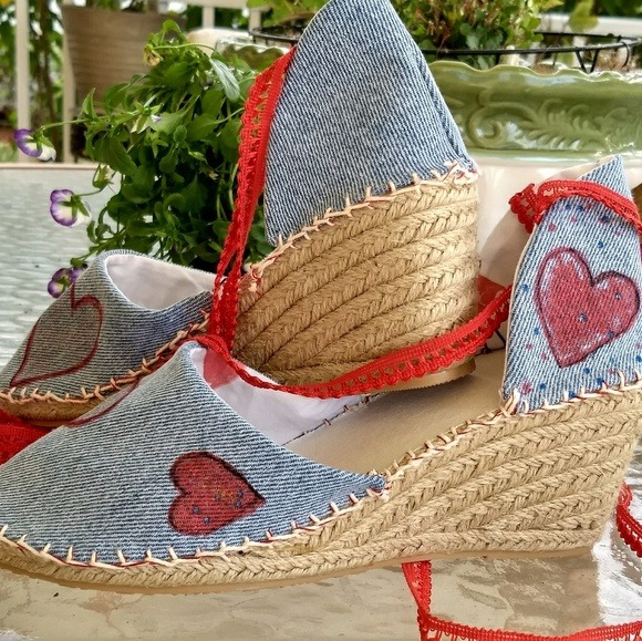 Espadrille wedge shoes HAND MADE