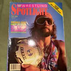 wwf MACHO MAN RANDY SAVAGE SPOTLIGHT VOL. 1 W/POSTER wrestling MAGAZINE