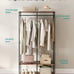 Wardrobe, Iron and Wood Portable Closet are gifts that make children happy -98zs