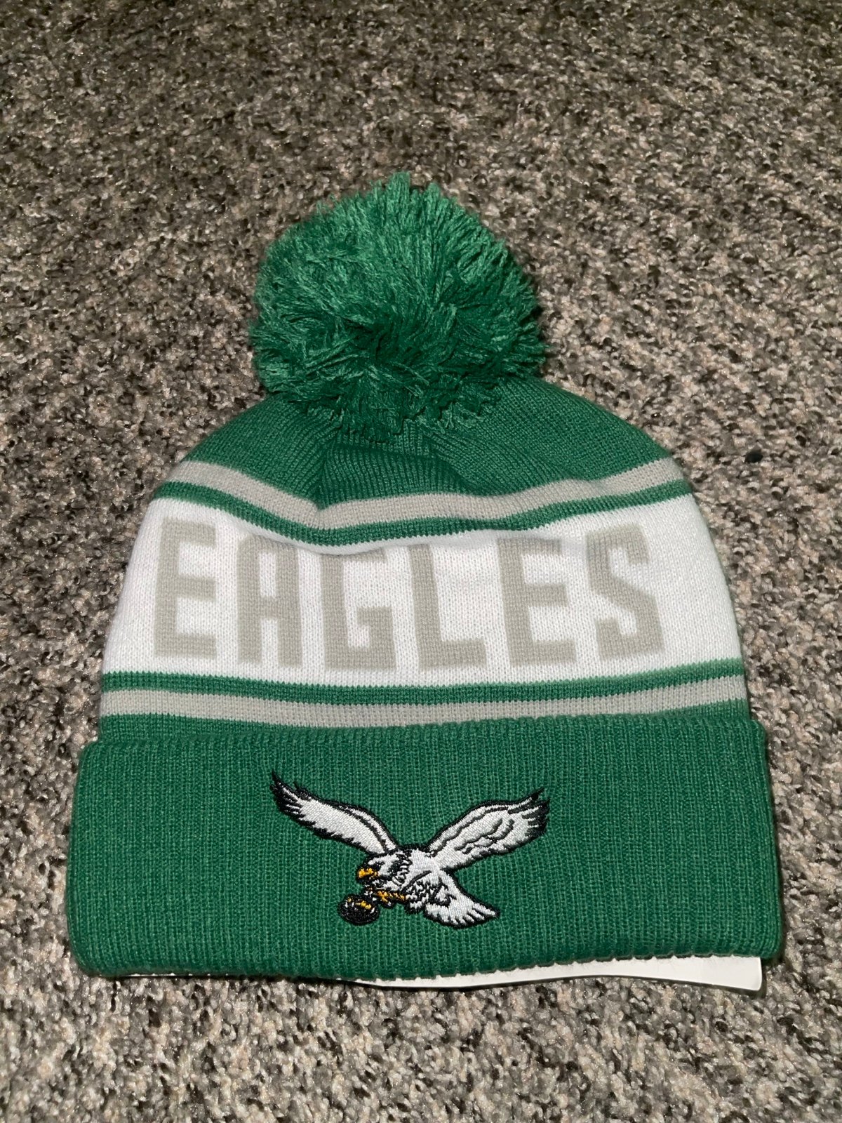 Philadelphia Eagles Throwback Cuffed Knit Beanie and Gloves Set