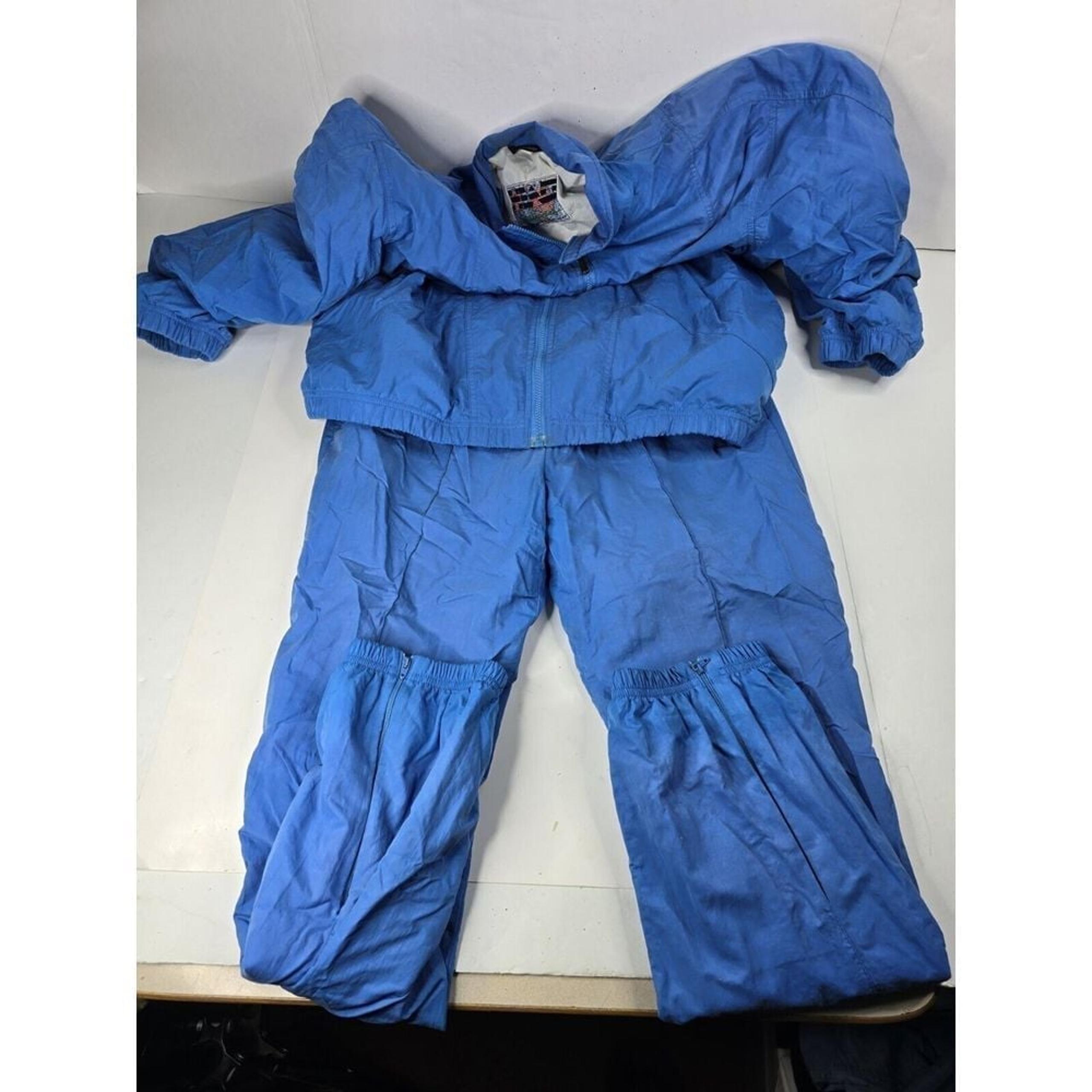 Vtg Head Sportswear Blue Jacket And Pants Insulated Windbreaker Zip 80s Men's M