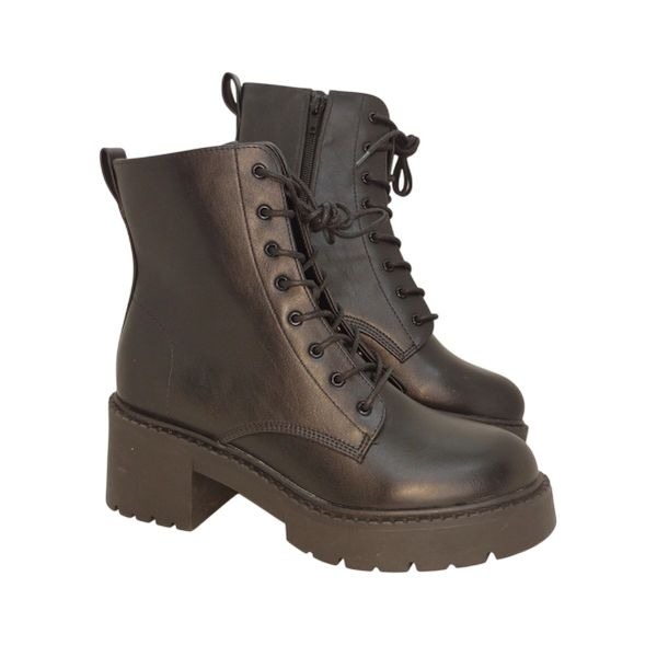 Madden Girl Talent Womens NEW w/Tags Black w/Zipper on Side Combat Boots- sz. 9M