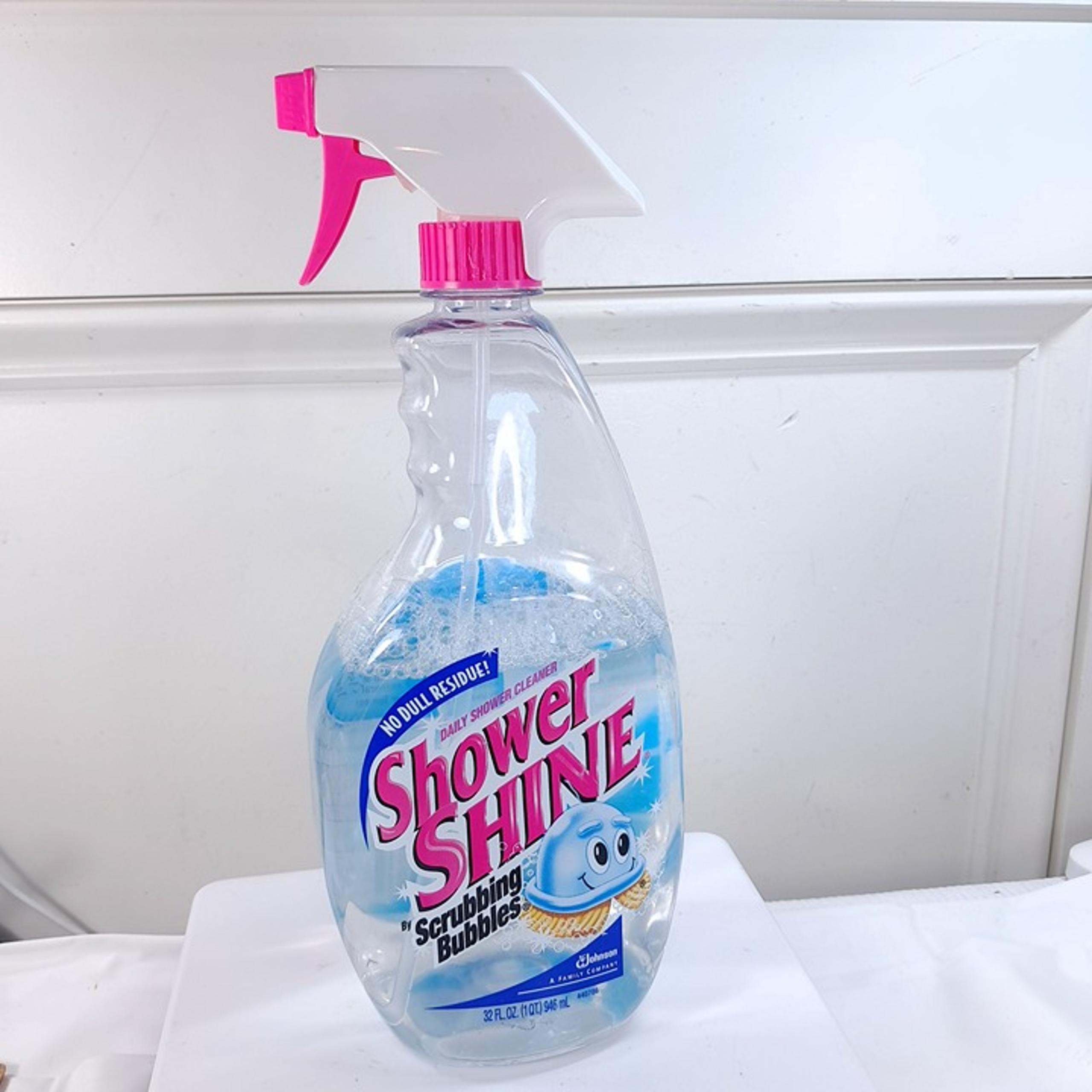 Scrubbing Bubbles Shower Shine Bathroom Spray Cleaner clear 1998 32 fl oz READ