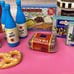 1996 BARBIE Sized TYCO KITCHEN LITTLES Groceries Cans Hotdogs Veges Ice Cream