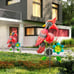 LED Solar Power Lawn Stakes Light Metal Peacock Garden Waterproof Lamps Courtyar
