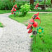 LED Solar Power Lawn Stakes Light Metal Peacock Garden Waterproof Lamps Courtyar