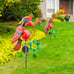 LED Solar Power Lawn Stakes Light Metal Peacock Garden Waterproof Lamps Courtyar