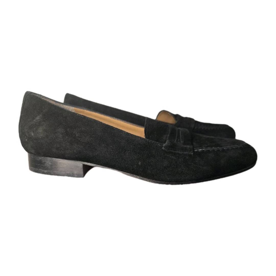 Ralph Lauren Collection Black Size 6 Suede Heeled Loafers Shoes