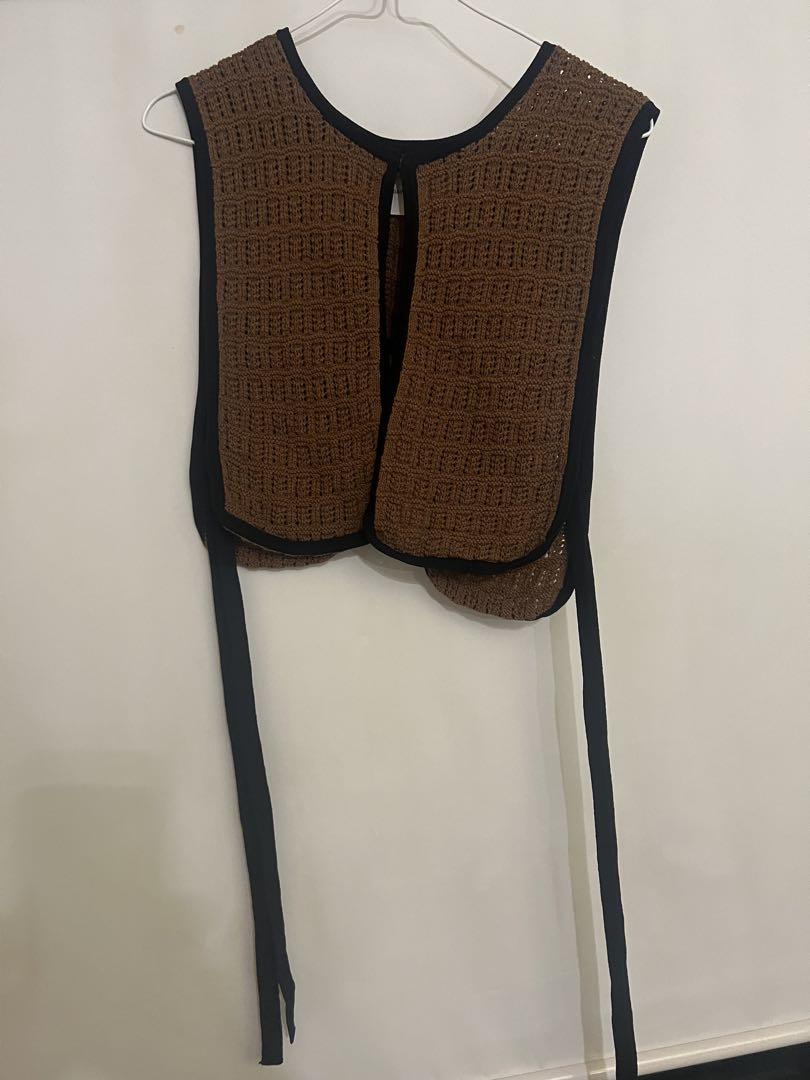TODAYFUL Cord Yarn Piping Vest