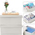 Foldable Storage Bins with Lids, 2 Pack, Storage Boxes with Carrying Handle