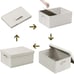 Foldable Storage Bins with Lids, 2 Pack, Storage Boxes with Carrying Handle