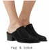 RAG & BONE Weiss Black Suede Silver Studded Pointed Closed Toe Mules Clogs Sz 38