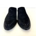 RAG & BONE Weiss Black Suede Silver Studded Pointed Closed Toe Mules Clogs Sz 38