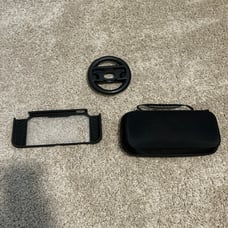 Nintendo Switch Bundle Lot (Protective Case, Carry Case, Game Wheel)
