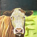 Original Art Cow Farm House Animal Colored Pencil Drawing Artwork 6”x8”