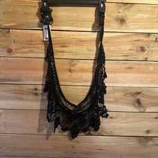 beaded and sequin black shawl