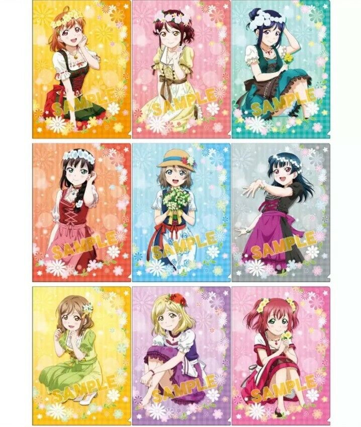 Love Live! Sunshine!! Floral Clear File Collection Set