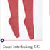 Gucci Interlocking GG Floral Lace Socks in Red