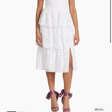 Amanda Uprichard Rosalia White Midi Dress. Dry cleaned. Worn once.