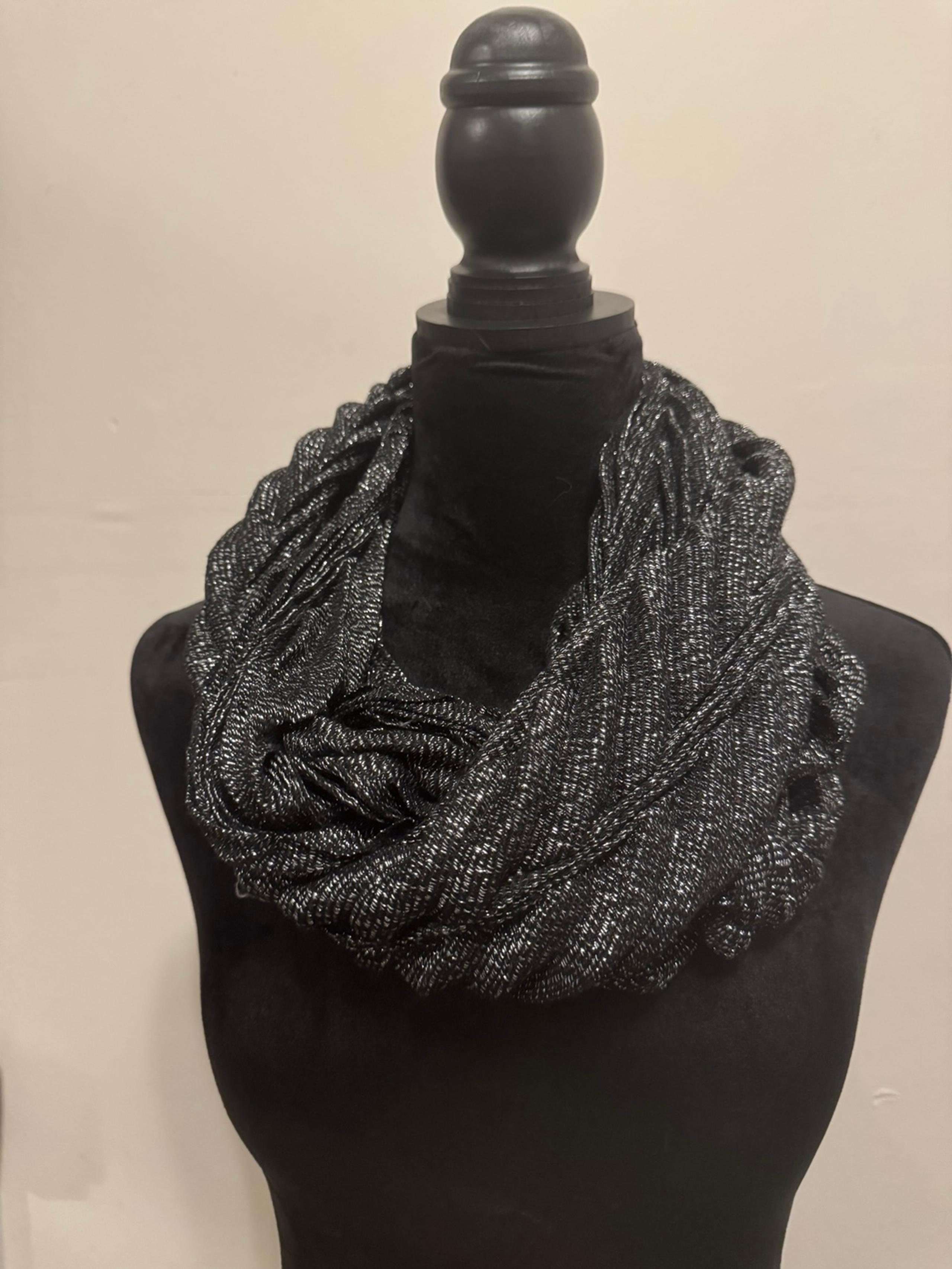 Black and silver scarf