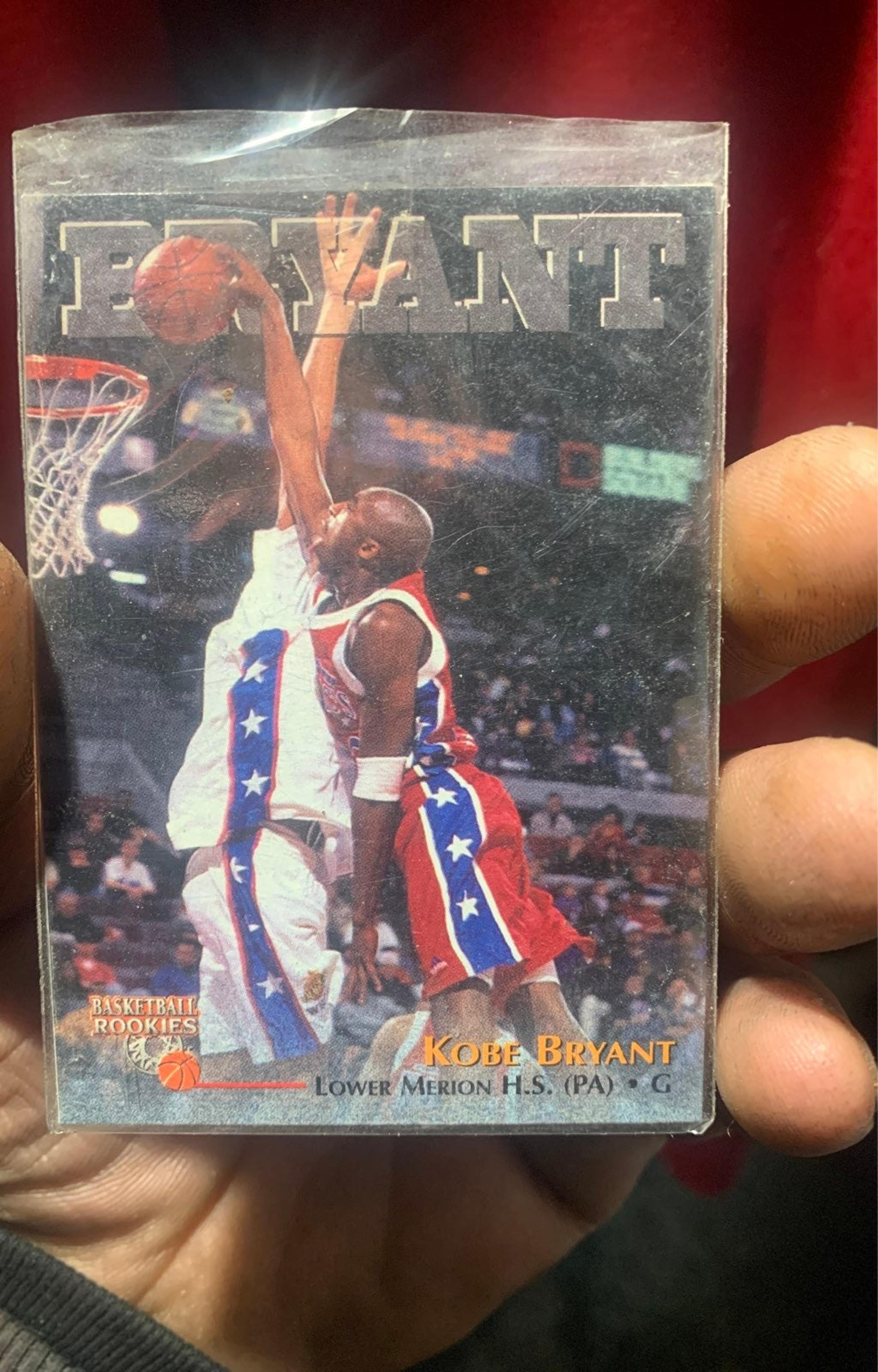 Kobe bryant high school rookie card as well as magic and shaq