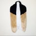 Halogen Faux Fur Satin Lined Scarf Stole Old Money Glam Luxury Black Tie Formal