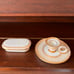 Vintage colonnade gold Wedgwood matchbox and candlestick