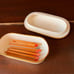 Vintage colonnade gold Wedgwood matchbox and candlestick