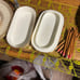 Vintage colonnade gold Wedgwood matchbox and candlestick
