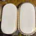 Vintage colonnade gold Wedgwood matchbox and candlestick