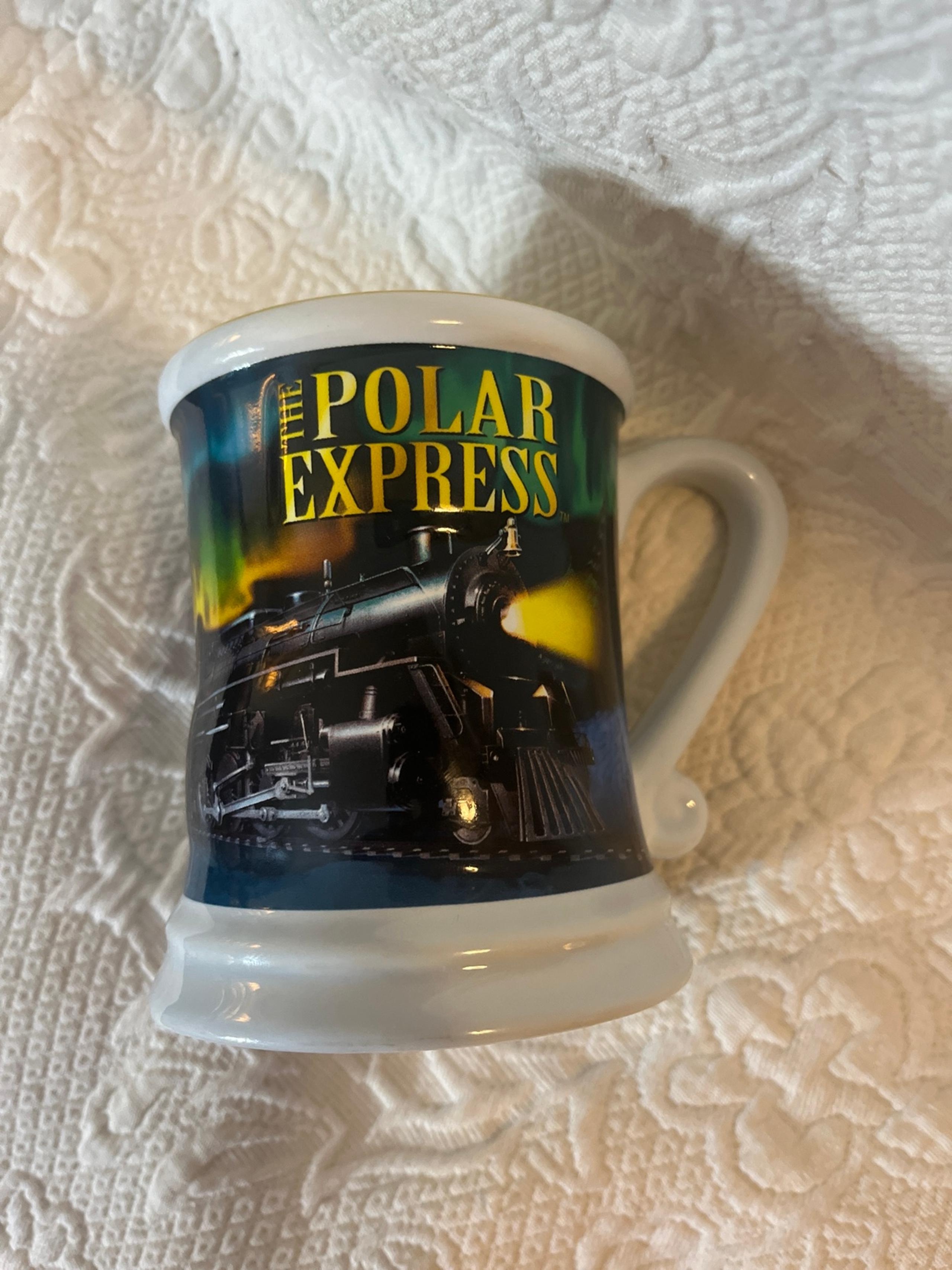 Polar Express  3D Raised Ceramic Hot Chocolate Coffee Mug Cup Christmas.