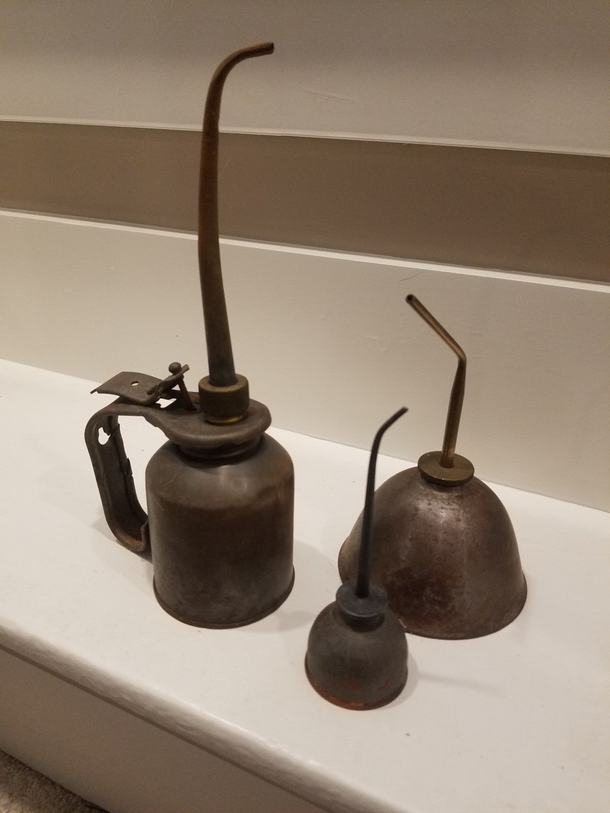 Vintage oil cans