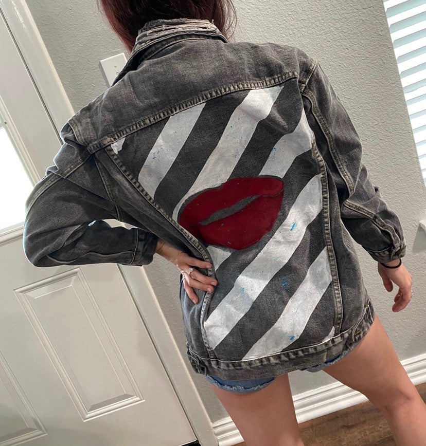 Handpainted denim jacket