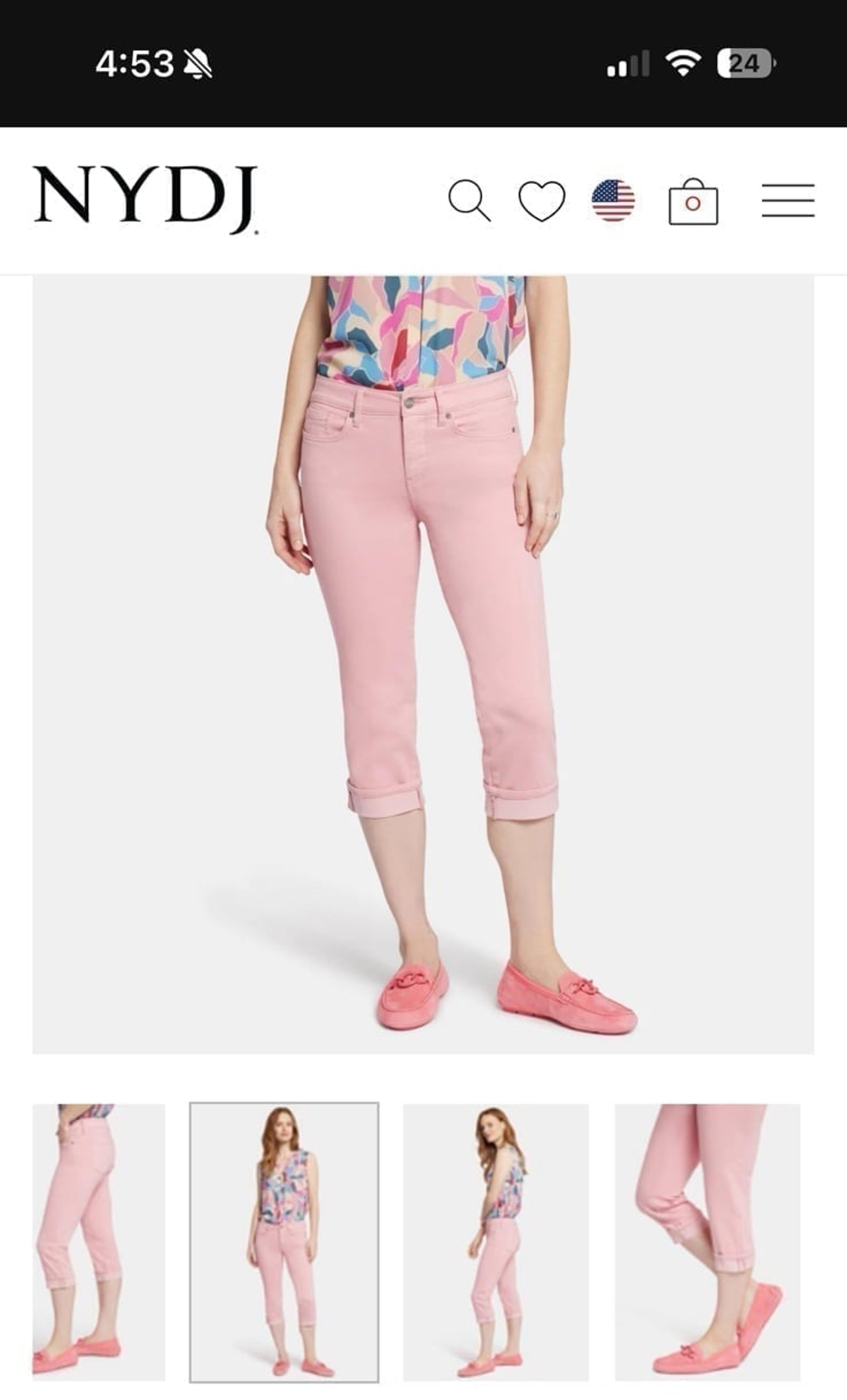 NYDJ Marilyn straight  crop cuff 12 P